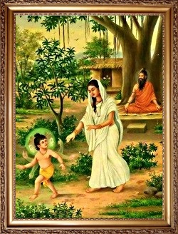 बाल स्वरूपातील दत्तमहाराज अत्रि आश्रमात